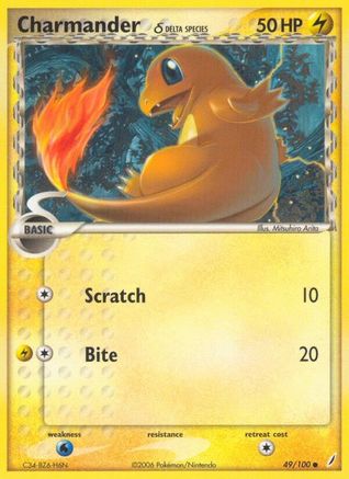 Charmander (Delta Species) 049  - Reverse Holofoil - Common
