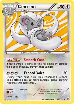 Cinccino 105/113  - Holofoil - Holo Rare