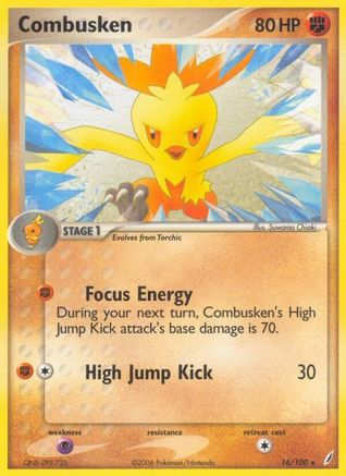 Combusken (16/100) (Estampillé) [EX : Gardiens de cristal] 