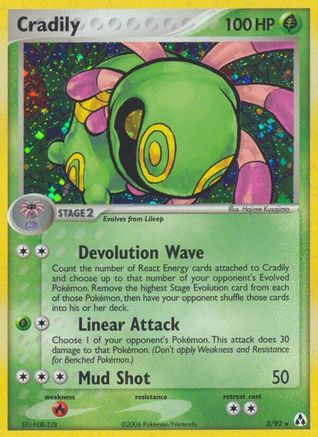 Cradily  - Reverse Holofoil - Holo Rare