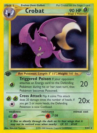 Crobat  - 1st Edition Holofoil - Holo Rare