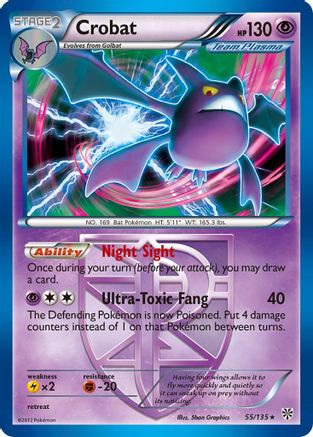 Crobat (Team Plasma) 055/135  - Holofoil - Holo Rare