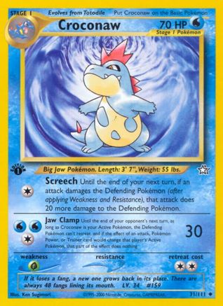 Croconaw (31) (31) 031  - 1st Edition - Uncommon