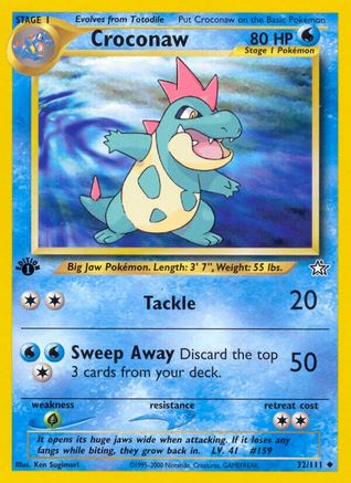 Croconaw (32) (32) 032  - 1st Edition - Uncommon