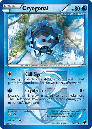 Cryogonal (Team Plasma) 030/116  - Uncommon