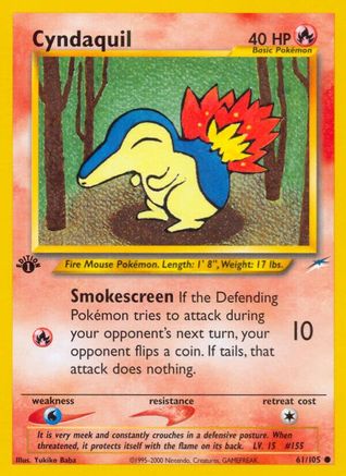 Cyndaquil (61/105) [Neo Destiny 1ère édition] 