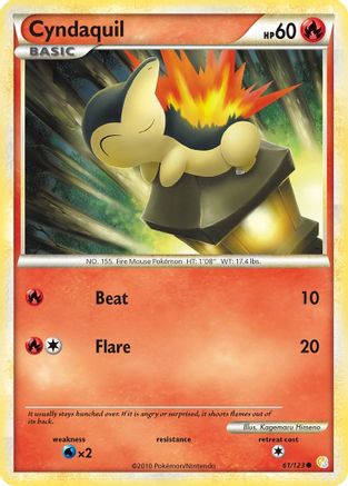 Cyndaquil (61/123) [HeartGold &amp; SoulSilver : Ensemble de base] 