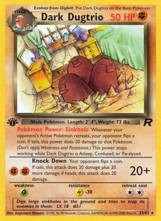 Dark Dugtrio (23/82) [Team Rocket 1ère édition] 