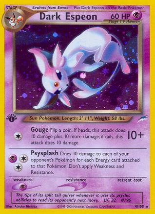 Dark Espeon  - 1st Edition Holofoil - Holo Rare