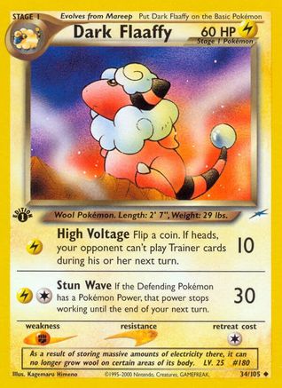 Dark Flaaffy 034  - 1st Edition - Uncommon