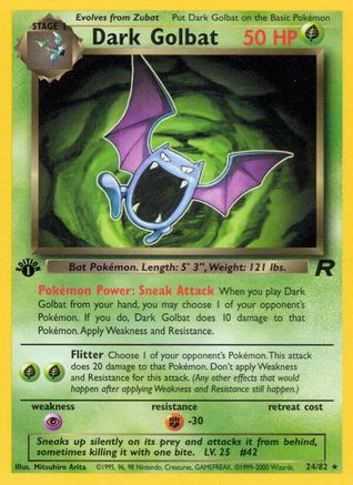 Dark Golbat (24/82) [Team Rocket 1ère édition] 