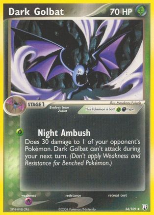 Dark Golbat 034/109  - Uncommon