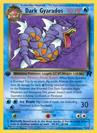 Dark Gyarados (25/82) [Team Rocket 1ère édition] 