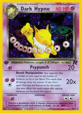 Dark Hypno (9/82) [Team Rocket 1ère édition] 