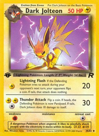 Dark Jolteon 038  - 1st Edition - Uncommon