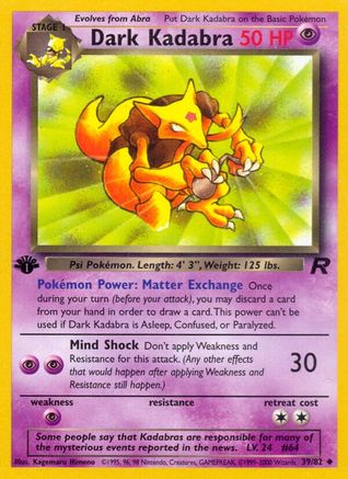 Dark Kadabra 039  - 1st Edition - Uncommon