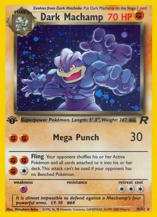 Dark Machamp (10) (10) 010  - 1st Edition Holofoil - Holo Rare