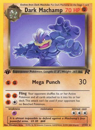 Dark Machamp (27) (27) 027  - 1st Edition - Rare