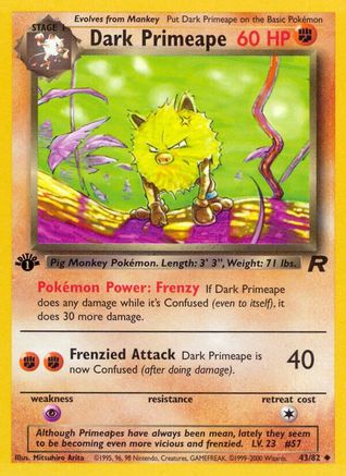 Dark Primeape (43/82) [Team Rocket 1ère édition] 