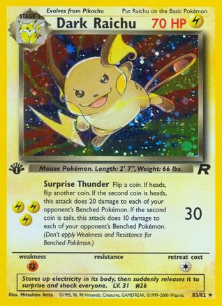 Dark Raichu 083  - Secret Rare