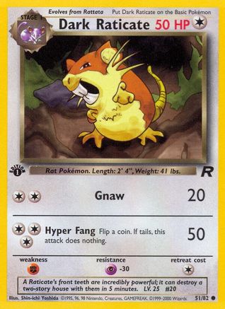 Dark Raticate 051  - 1st Edition - Common