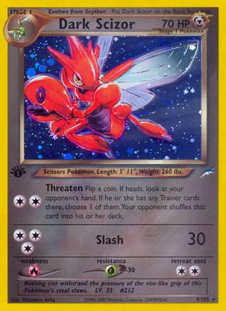 Dark Scizor  - 1st Edition Holofoil - Holo Rare
