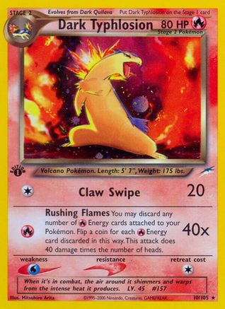 Dark Typhlosion 010  - 1st Edition Holofoil - Holo Rare