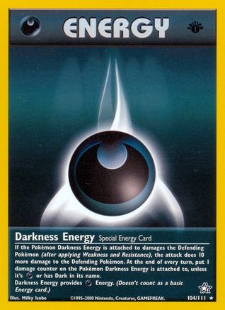 Darkness Energy 104  - 1st Edition - Rare