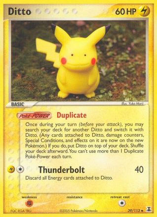 Ditto - 039/113 (Pikachu)/113  - Reverse Holofoil - Uncommon