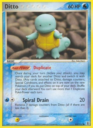 Ditto (Squirtle) 064/113  - Reverse Holofoil - Common