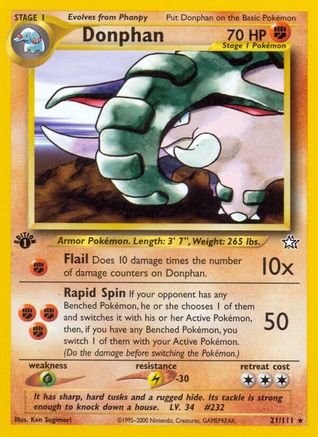 Donphan 021  - 1st Edition - Rare