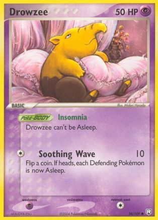 Drowzee (54/109) (Estampillé) [EX : Team Rocket Returns] 