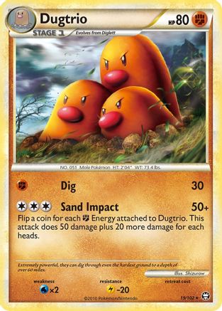 Dugtrio 019/102  - Rare