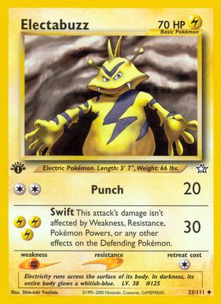 Electabuzz 033  - 1st Edition - Uncommon