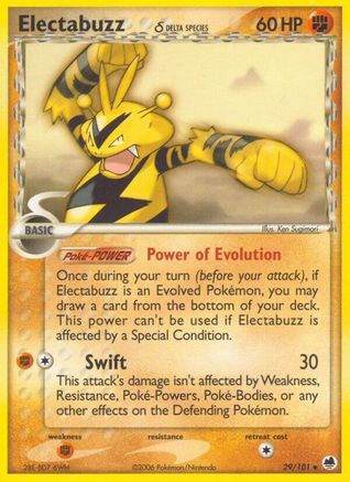 Electabuzz (29/101) (Espèces Delta) (Estampillé) [EX : Dragon Frontiers] 