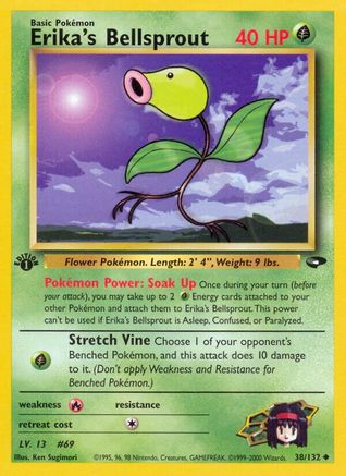 Erika's Bellsprout 038  - 1st Edition - Uncommon