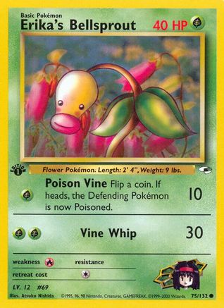 Erika's Bellsprout (75) (75) 075  - 1st Edition - Common