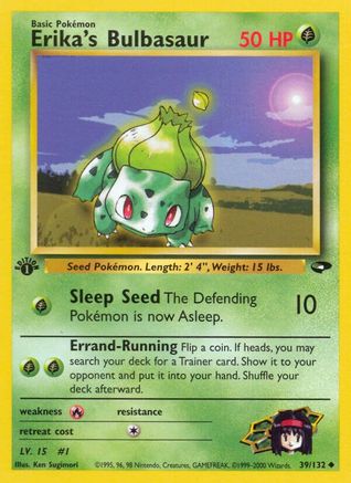 Erika's Bulbasaur 039  - 1st Edition - Uncommon