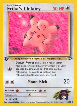 Erika's Clefairy 040  - 1st Edition - Uncommon