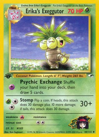 Erika's Exeggutor 044  - 1st Edition - Uncommon
