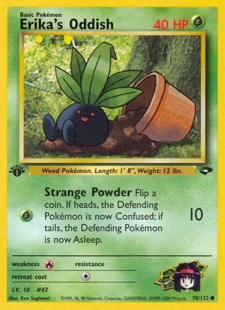 Erika's Oddish 070  - 1st Edition - Common