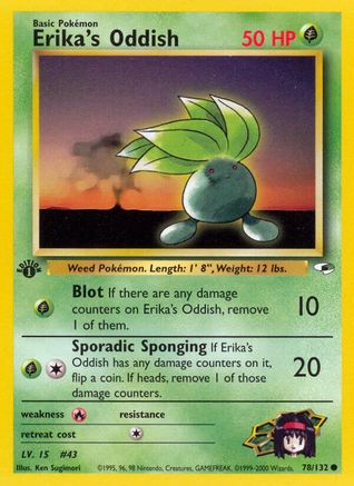 Erika's Oddish (78) (78) 078  - 1st Edition - Common