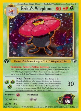 Vileplume d'Erika (5/132) [Gym Heroes 1ère édition] 