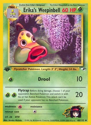 Erika's Weepinbell (48) (48) 048  - 1st Edition - Uncommon