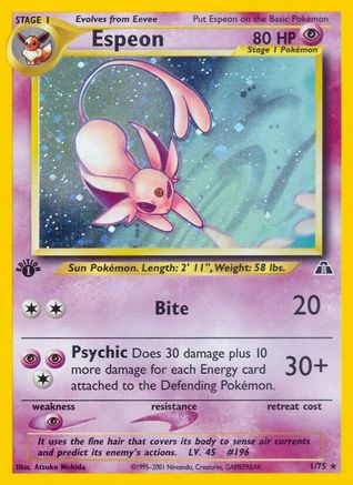 Espeon (1)  - 1st Edition Holofoil - Holo Rare