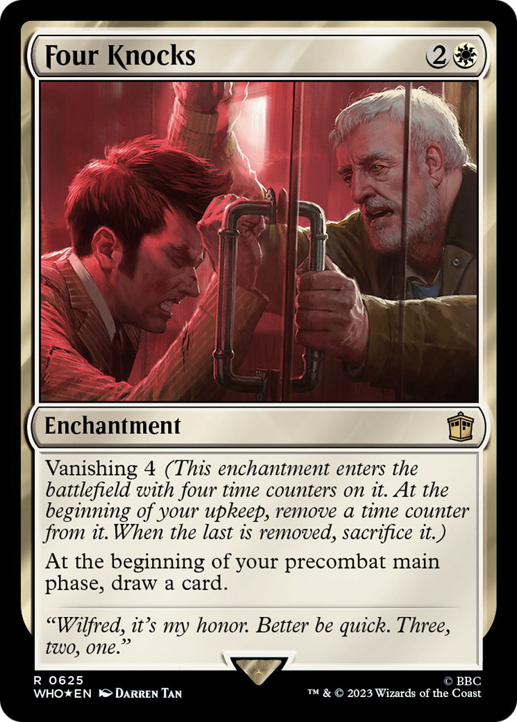 Four Knocks (Surge Foil) (WHO-625) - Doctor Who Foil