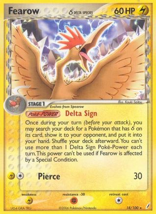 Fearow (Delta Species)/100  - Reverse Holofoil - Rare