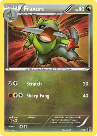 Fraxure (15)  - Holofoil - Holo Rare