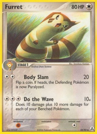 Furret 033/92  - Reverse Holofoil - Uncommon