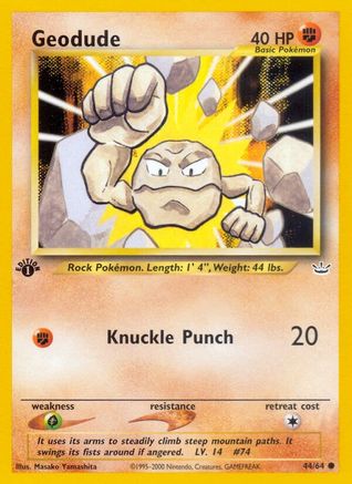 Geodude 044  - 1st Edition - Common